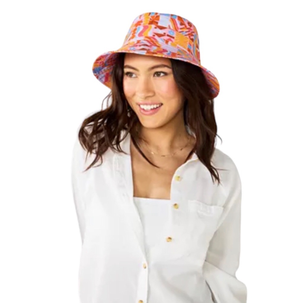Sonoma Pink & Orange Cotton Bucket Hat